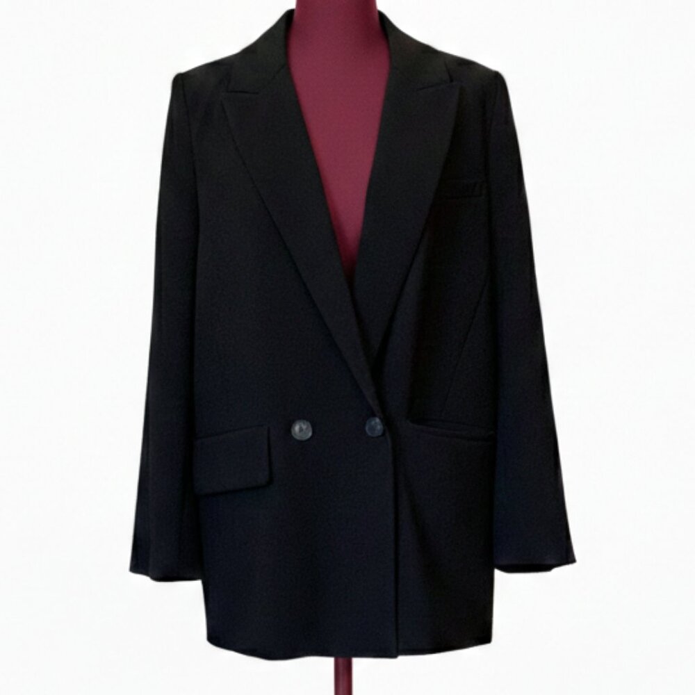ZARA 🖤 Classic Elegant black oversized blazer - Large - Picture 2 of 12